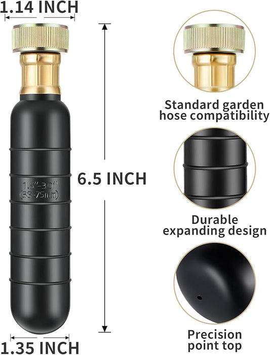 GlückMarine Medium Drain Cleaning Bladder fits 1.5 to 3 Inch Drain Pipes unclogs Stubborn Blockages in Kitchen Sink Bathtub Main Drain and Sewer Line with Water Power