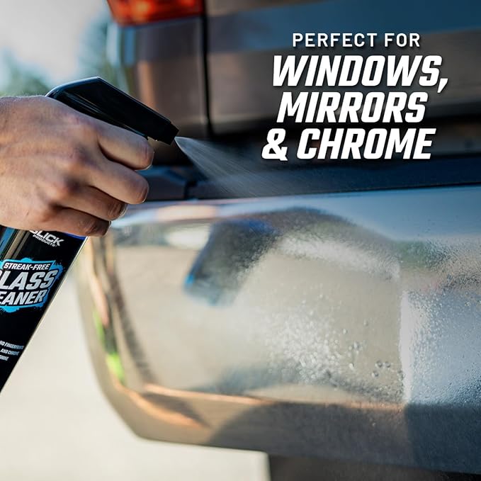 Slick Products Streak-Free Glass Cleaner ?€? Ammonia-Free Window, Mirror, Chrome & Tint Cleaner ?€? Removes Dirt, Smudges & Fingerprints ?€? Ready-to-Use ?€? 16 oz.