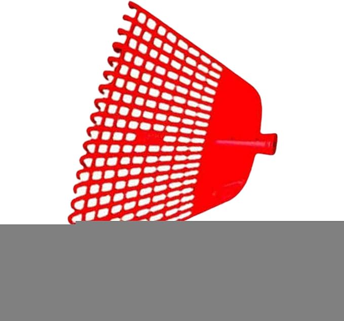Lawn Rake Head Gardening Leaf Removal Tool Easily Install Heavy Duty with 20 for Patio Fallen Leaves Yard Flowers Beds , Red