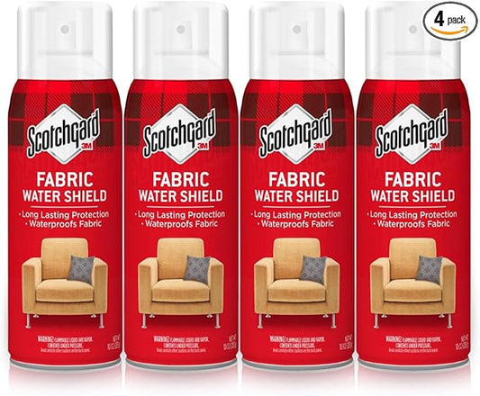 Scotchgard Fabric Water Shield, Water Repellent Spray for Clothing and Household Upholstery Items, Long-Lasting Water Repellent, Four 10 Oz (Pack of 4)