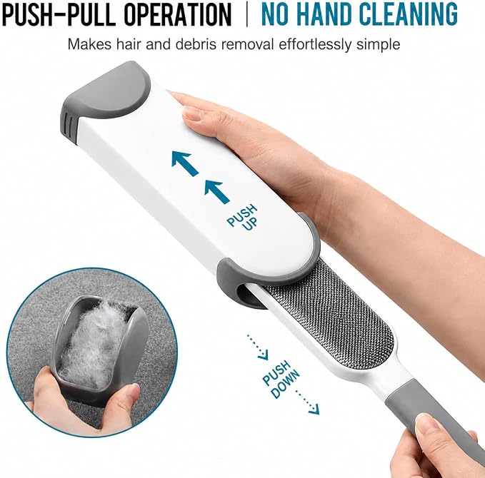 Pet Hair Remover Brush Set for Dog & Cat Hair, Reusable Lint Roller, Self-Cleaning Pet Hair Removal Tool for Couch, Clothes & Furniture - Image 3