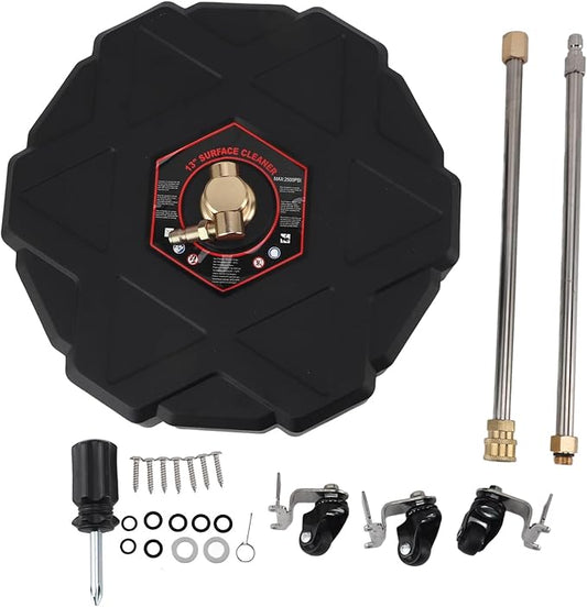 13-Inch Powerful Undercarriage Cleaner - 2500PSI High-Pressure Water Broom Driveways, Patios, Garage Cleaning