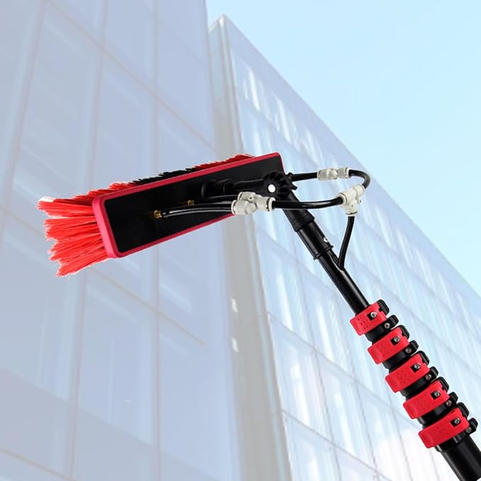 Roof Cleaning Tools,Window Cleaner Kit, Solar Panel Cleaning Brush, with Water/Hose Fed Pole, Photovoltaic Panel Cleaning,Conservatory Roof Cleaner 35cm-5.4m/18FT