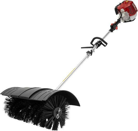 Grass Handheld Sweeper Broom, 52cc 2 Stroke Wireless Gas Sweeping Broom Machine with Brush 21"X10", Cleaning Driveway Tools for Artificial Turf Grass, Gravel, Snow Cleaning, Yard, Road