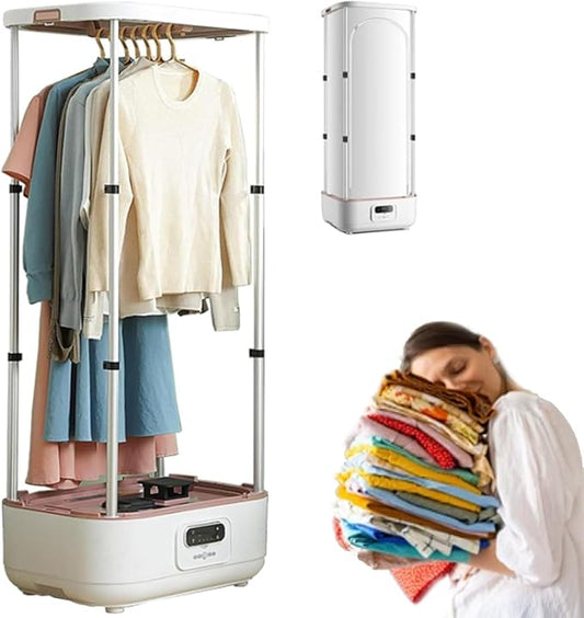 Steam Press Ironing Machine,Portable Dryer with 360° Hot Air Circulation,Intelligent Timing,Automatic Garment Care, for Clothes & Fabric, Quick-Drying Steam