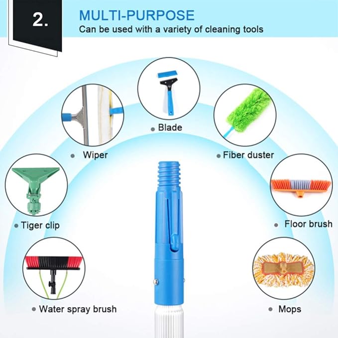 Photovoltaic Panel Cleaning, Window Clean, 3-12M Water Fed Telesbrush, Extendable Cleaner Conservatory Roof Cleaning Tools Pole/12M Rod/50Cm Brush Head