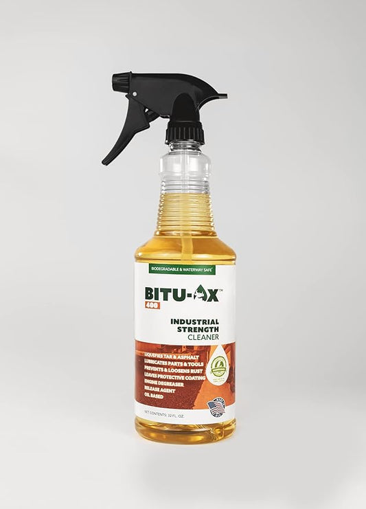 400: Asphalt Remover & Degreaser, Removes Asphalt, Tar, Oil, Grease, Asphaltene & Paraffins. Cleans Tools, Equipment, Machinery. Prevents and Loosens Rust. (16 oz spray bottle)