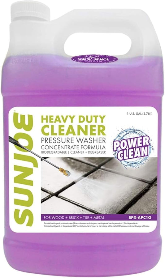 Sun Joe House and Deck All-Purpose Pressure Washer, Concentrated Cleaner and Degreaser, Unscented, 1 Gallon - Cleaning Solution for Home, Garage, Patio, Driveway, and Outdoor Surfaces, SPX-APC1G
