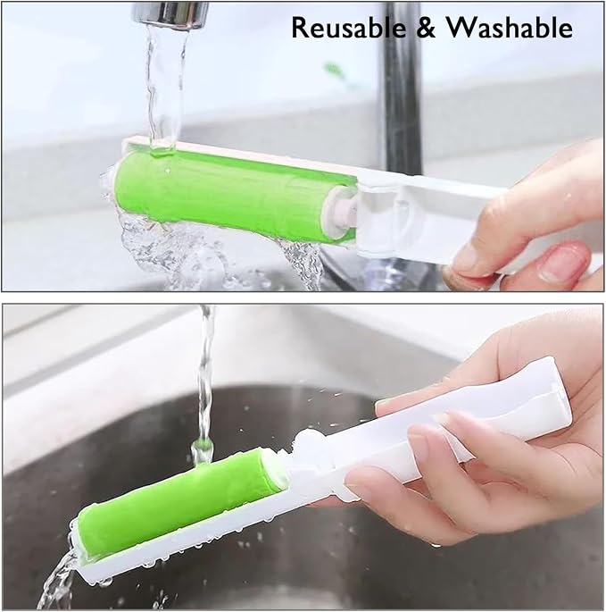 Mini Reusable Lint Roller 8 Pack, Washable Sticky Lint Roller Portable Travel Cat Dog Pet Hair Remover Cleaner with Cover for Clothes, Travel, Home - Image 4