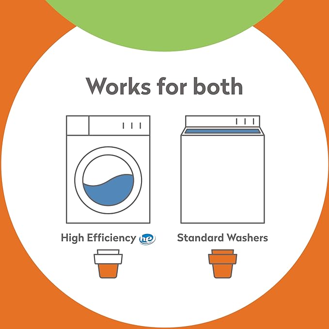 Orange House Liquid Laundry Detergent, Free and Clear, Natural Clean Laundry Detergent, Made of Orange Oil, Hypoallergenic Liquid Detergent No Harmful Chemical, 135.3 Fl Oz, HE & Standard Machine