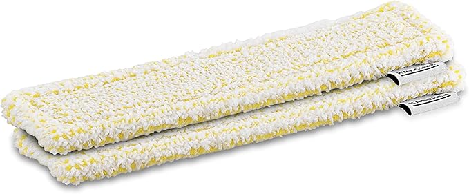 K??rcher WV Window Pads for Indoor Use - Microfiber Window Cloths - Compatible with WV 1 and WV 6 Electric Window Vacuum Squeegees - 2 Pack