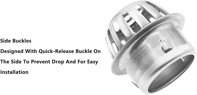 Roof Floor Drain,SAFYY 304 Stainless Steel Roof Drain Dome,Balcony Roof Dome Drain Cover,Yard Outdoor Anti Blocking Strainer,Gardens Gutter Cleaning Tool,Rain Bucket Drainage Parts (2, 63mm/2.48")