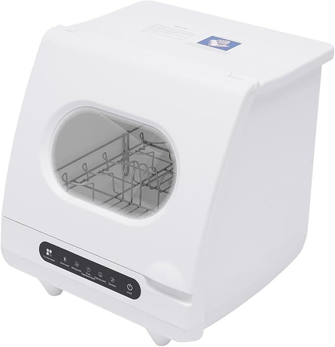 Portable Dishwasher, 1200W Countertop Mini Dishwasher With Display Screen,Multi-Functional Large Capacity Compact Disinfect Storage Dishwasher For Apartments,Dorms,Rvs, Kitchens
