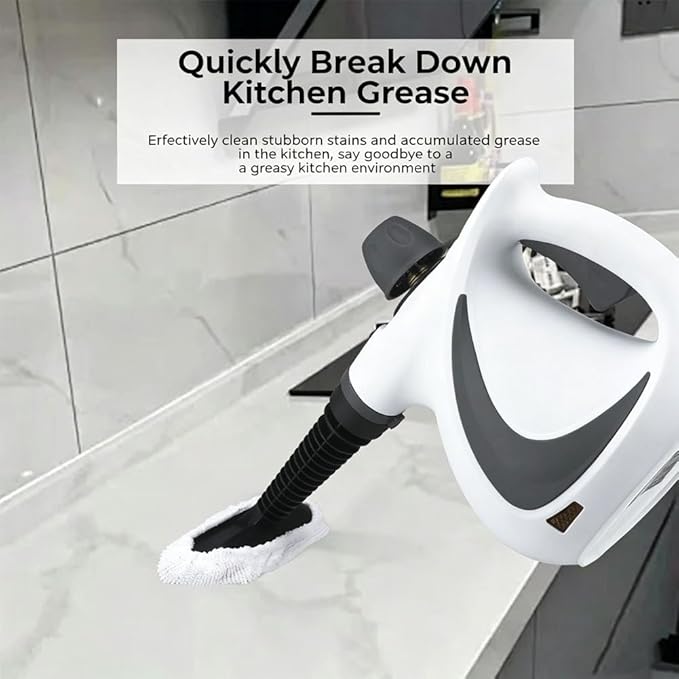 Steam Cleaner Pro Pressurized Handheld Multi-surface Steam Cleaner for Home Use with 12 PCS Accessories & Safety Lock Steamer for Cleaning Car Floor Upholstery Walls Grout and Tile