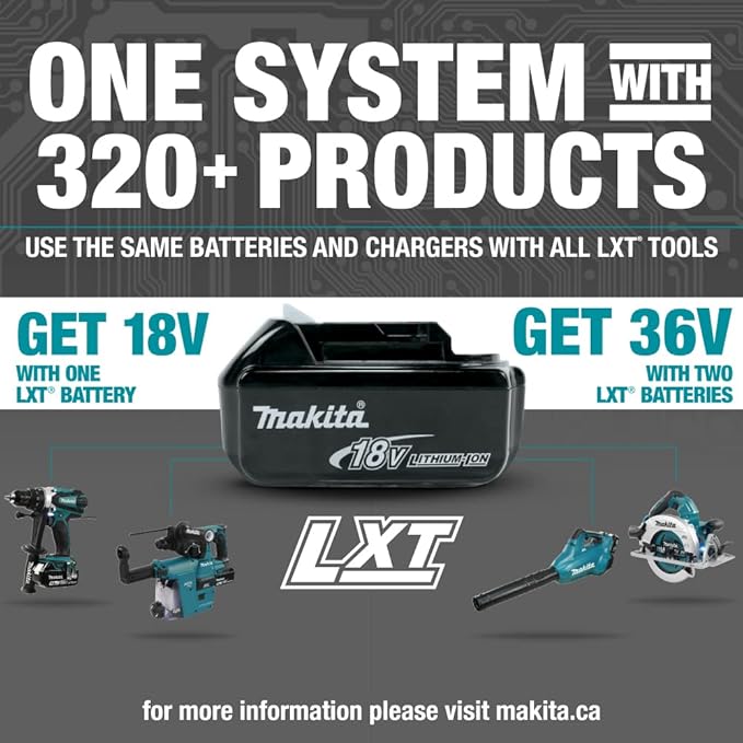 Makita DUB185Z Cordless Handheld Leaf Blower Powered by 18V LXT Li-Ion Battery