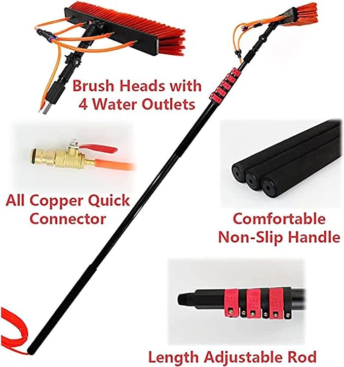 12-36 Foot Window Cleaning Water Fed Poles,Window Cleaning Water Fed Poles Roof Cleaning Tools,Cleaning Tool for Window Glass, Solar Panel,9m/30FT