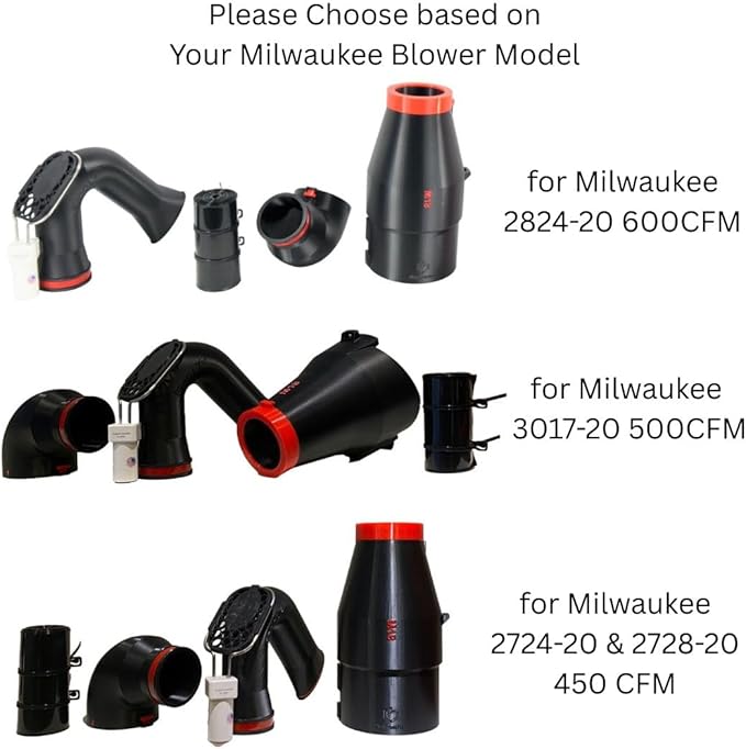ArloCatcher 30-Foot Gutter Cleaning Kit for Milwaukee Leaf Blower 3017-20 500 CFM – Two-Story Gutter Blower Attachment, Gutter Cleaning Tools from Ground, No Ladder Needed, Extension Pole Not Included