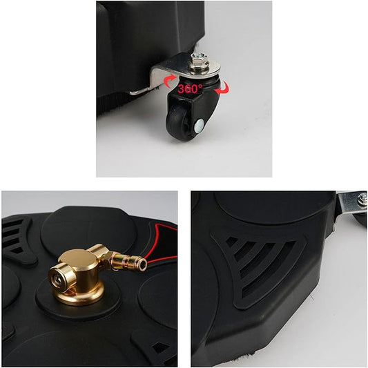 Driveway Power Washer, Rotary Surface Cleaner, High Pressure Flat Surface Cleaner, 13in Pressure Washer Surface Cleaner for Park Cleaning Sidewalks