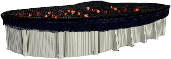 In The Swim 16' x 25' Oval Leaf Net Cover for Above Ground Swimming Pools - Removes Leaves, Sticks, and Small Debris from Your Winter Cover