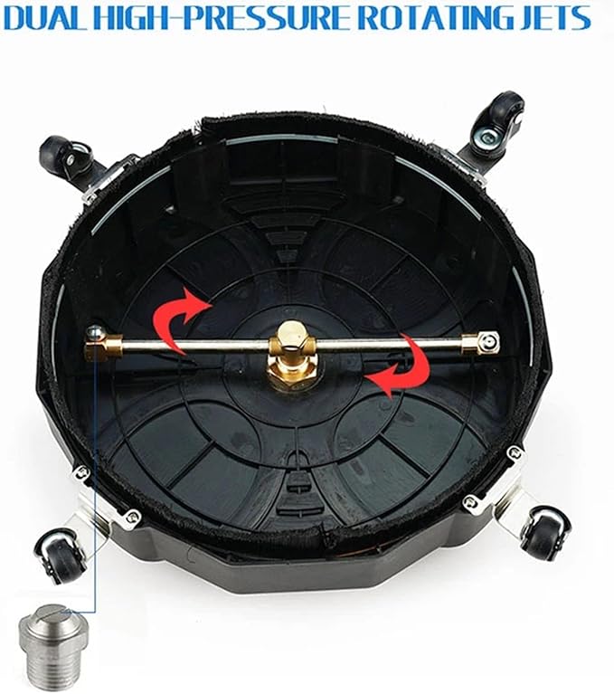 Driveway Power Washer, Rotary Surface Cleaner, High Pressure Flat Surface Cleaner, 13in Pressure Washer Surface Cleaner for Park Cleaning Sidewalks