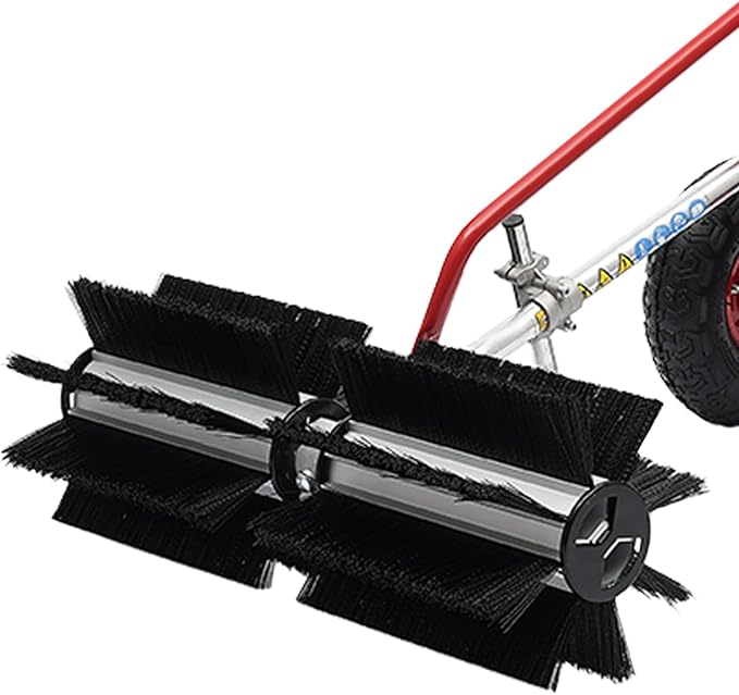 Gas Handheld Sweeper,Outdoor Hand Held 4-Stroke 37.7CC Gas Power Sweeping Broom, Walk Behind Handheld Cleaning Driveway Turf Artificial Grass Snow Clean Lawn Sweeper Cleaner Tools for Park
