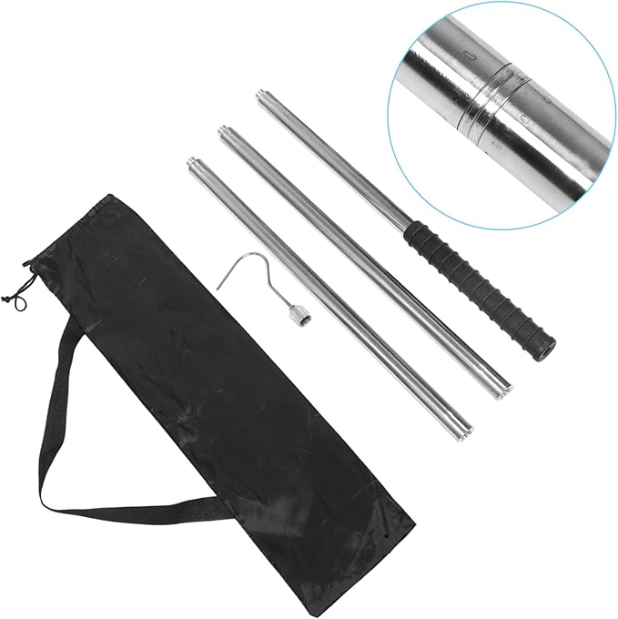 ibasenice Pool Skimmer Pole Handle Replacement Pool Cleaning Tool Accessory Fish Extender Basket Hook Cover for Comfortable to Hold