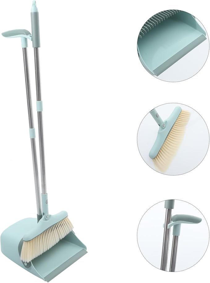 1set Broom Dustpan Set Soft Hair Scraper Broom for Home Cleaning Long Handle Dustpan Set for Dorm Housewarming House Cleaning Tool