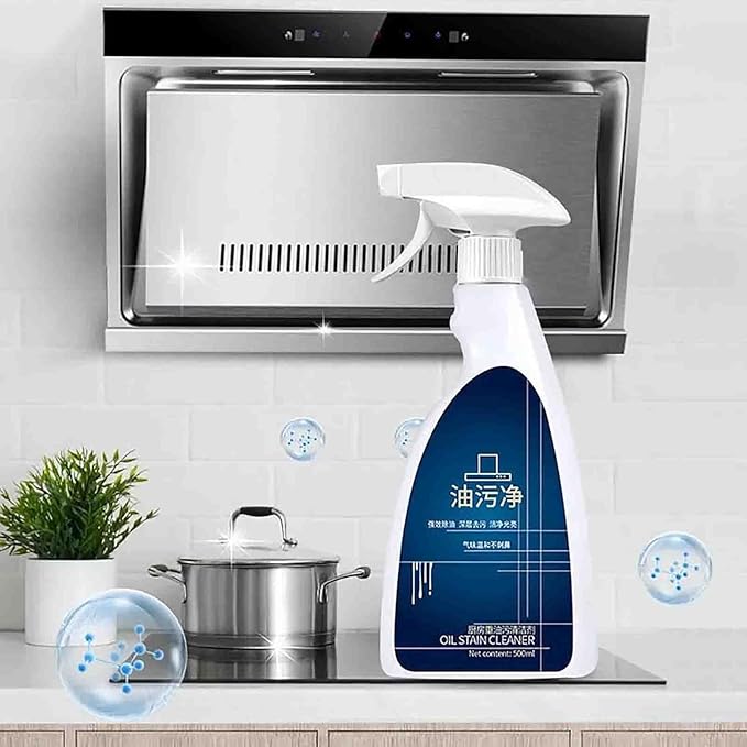 TANOOS Kitchen Stain Remover, Kitchen Stain Remover for Stubborn Grease and Grime, Oil Stain Cleaner, Kitchen Grease Cleaner, For Kitchen, Bathroom Etc