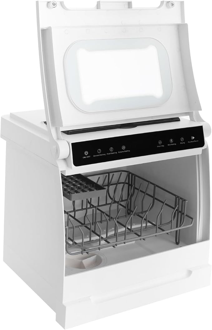 3-In-1 Portable Dishwasher,785W Countertop Mini Dishwasher With Display Screen & Child Lock,Multi-Functional Large Capacity Compact Drying Storage Dishwasher For Apartments,Dorms,Kitchens (800W 5L)