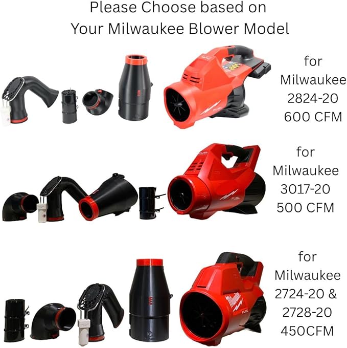 ArloCatcher 30-Foot Gutter Cleaning Kit for Milwaukee Leaf Blower 2724-20 and 2728-2 450 CFM – Two-Story Gutter Cleaning Tools from Ground, No Ladder Needed, Extension Pole Not Included