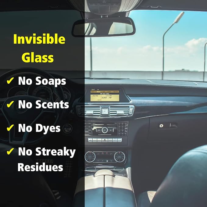 Invisible Glass 92163-2PK Premium Glass Cleaner Spray for Car Windshields and Windows, Automotive and Home Window Cleaner, Streak-Free, Ammonia-Free, Tint-Safe ?€? 16 fl oz (Pack of 2)