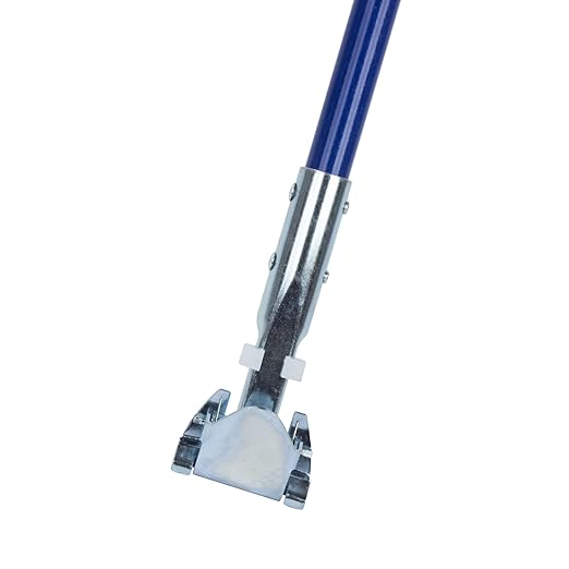 SPARTA Jaw Clamp Dust Mop Handle, Floor Dust Mop Frame Handle, Gripper Holder with Clip-On Connector for Floor Cleaning, Janitorial Supplies, Commercial Use, 60 Inches, Blue, (Pack of 12)