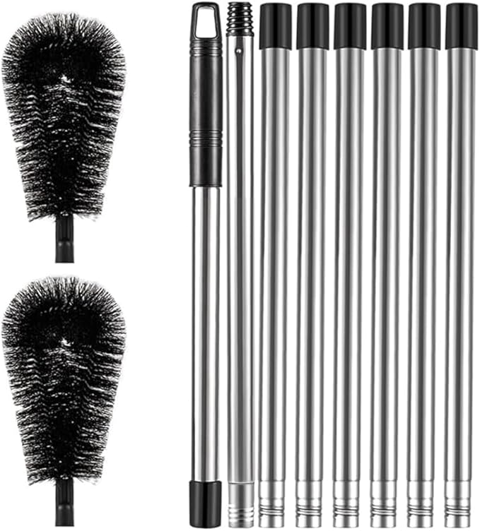 Aboiled Adjustable Gutter Cleaning Tool - Long Reach Gutter Cleaner & Brush for Safe and Easy Cleaning from Ground