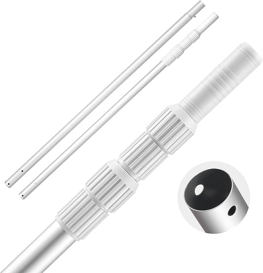 VEVOR Pool Pole, 3.4 to 12 Ft Telescoping Swimming Pool Cleaning Poles, Professional Adjustable Telescopic Pole with Extension Pole, Heavy Duty Cleaner Stick for Skimmer Net, Rake, Brush, Vacuum Head