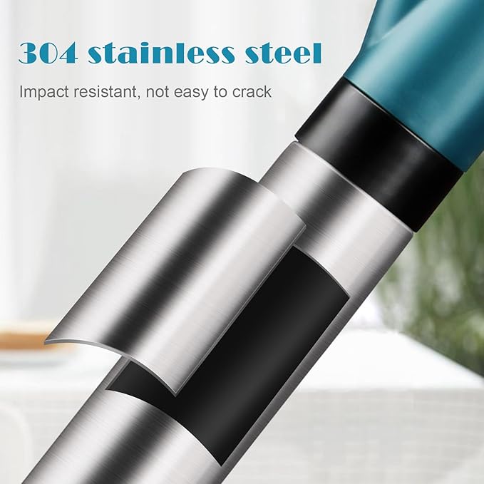 Toilet Plunger Drain Clog Remover: High Pressure Air Drainage Blaster Gun Clog Remover Tool- Stainless Steel Air Plunger for Bathroom, Sink, Floor, Kitchen Clogged