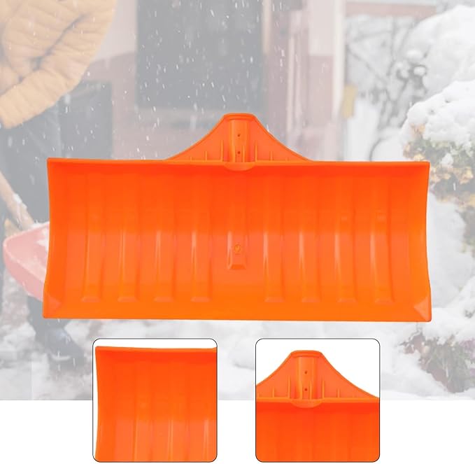 Snow Scoop Head, Multipurpose Wide Garden Clearing Tool, Snow Remover Grain Spade Head, DIY Removal Tool for Car Driveway, Orange
