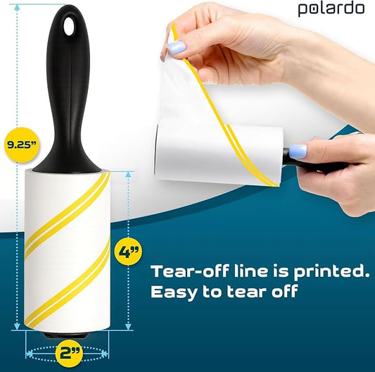 Lint Rollers for Pet Hair, Sticky, Remover for Couch, Clothes Furniture and Carpet. Lint Roller Dog Hair Remover Cat Hair, Animal Hair, Pet Fur, Fuzz. 5 Large Pet Hair Lint Rollers White - Image 2