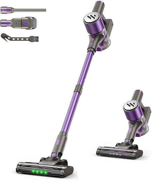 Vacuum Cleaners for Home,Cordless Vacuum Cleaner,Lightweight Stick Vacuum Cordless Rechargeable,Self-Standing Design,LED Touch Screen,Vacuum for Hardwood Floors,Carpet,Pet Hair(Mulberry Purple)