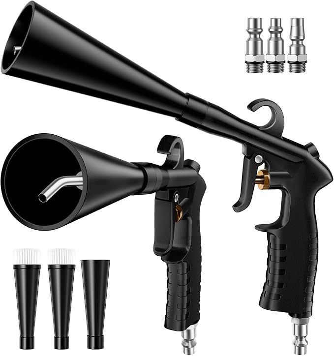 Detailing Car Cleaning Gun Interior Dryer Air Blow Gun,High Pressure Blower Gun,Air Pulse Car Washing Equipment,Car Detailing Tools for Quickly Blowing Out Dirt and Dust Working with Air