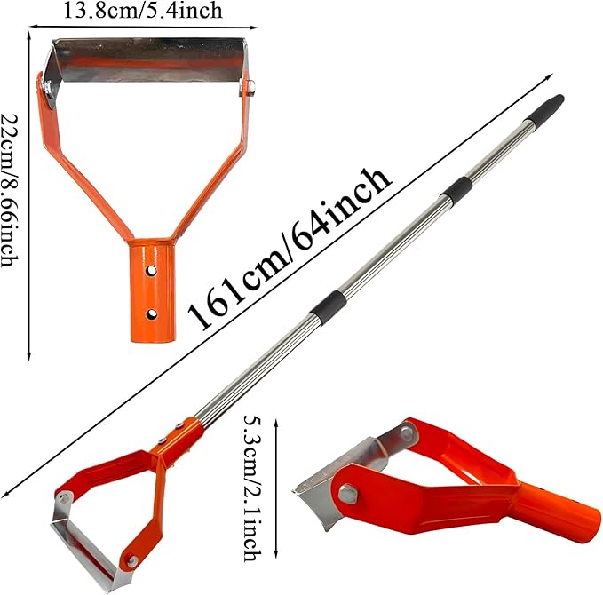 Garden Hoe for Weeding | Heavy Duty Loop Long Handle Shovel,Metal Weeder Scraper Gardening Hoe - for Digging Trenching Loosening Hoeing Edging Farm Lawn Backyard Patio Flower Bed