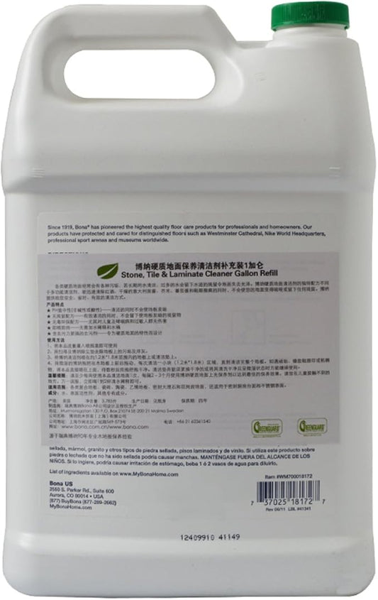 Bona Stone Tile and Laminate Floor Cleaner Refill FamilyValue 1gallon-kNclg-Bona