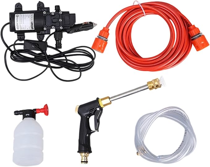 Hose Pressure Nozzle - Power Spray, jat Wash guun | High Flow Cleaning Tool with Pump Hose Bottle for Car Wash Pet Bath Outdoor Yard Patio Deck Plants Rinse Window Driveway Lawn Irrigation Aid
