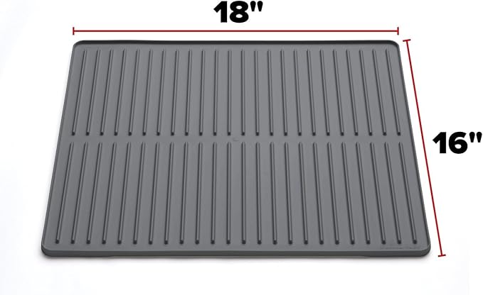 WeatherTech DishMat Contain - 16" x 18" Drip Dry Hand-Washed Dish Drying Mat, Sand