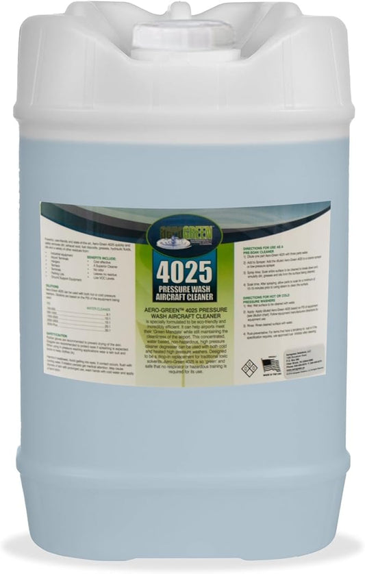 4025 Eco-Friendly Surface Cleaner for Airfields, Runways, Terminals, and Equipment - Water-Based, Safe for Stormwater Systems, 5 Gallon Pail
