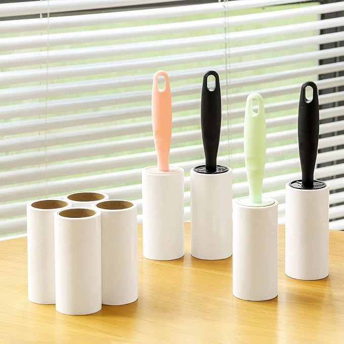 Lint Rollers for Pet Hair Extra Sticky Lint Roller for Clothes Lint Removal 4 Sticky Rolls with 2 Handles (Black/Black Handles & 4 Refills) - Image 6