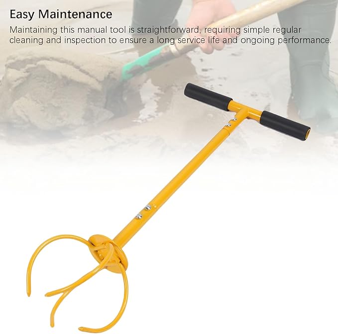 Stainless Steel Hand Tiller Cultivator Soil Aerator Tool for Flower Beds Vegetable Gardens with 4 Tillers 2 Accessories 1 Screw Pack Durable Rust Proof