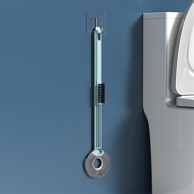 Toilet Brushes Toilet Brush Silicone Bath Clean Scrub Wall-Mounted Cleaning Tools with Home Bathroom Accessories