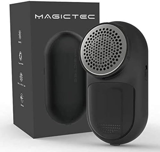 Rechargeable Fabric Shaver, Magictec Lint Remover Sweater Defuzzer Lints Fuzzs Pills Pilling Trimmer for Clothes and Furniture -Battery Operated (Black) by Magictec
