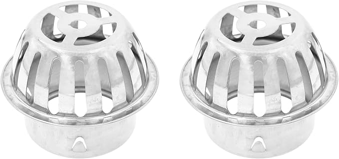 Roof Floor Drain,SAFYY 304 Stainless Steel Roof Drain Dome,Balcony Roof Dome Drain Cover,Yard Outdoor Anti Blocking Strainer,Gardens Gutter Cleaning Tool,Rain Bucket Drainage Parts (2, 83mm/3.3")
