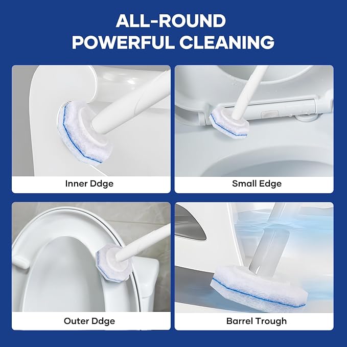 30 PCS Toilet Wand Refills Fits for Clorox Toilet Wand,Upgrade 3-Layer Disposable Bowl Cleaner Refills for Bathroom Cleaning,3X Cleaning Power,No Falling Apart